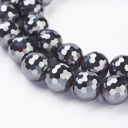 Chapelets de perles en hématite synthétique sans magnétiques G-G726-03-10mm-1