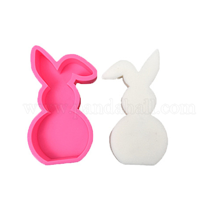 Moldes de silicona para velas diy de conejo de Pascua CAND-M001-01C-1