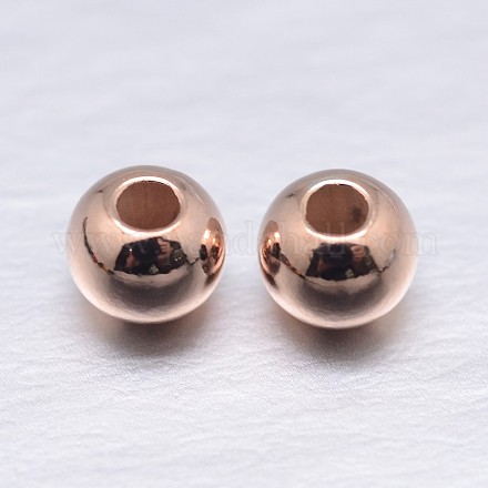 Perles intercalaires rondes 925 en argent sterling STER-M103-04-2.5mm-RG-1