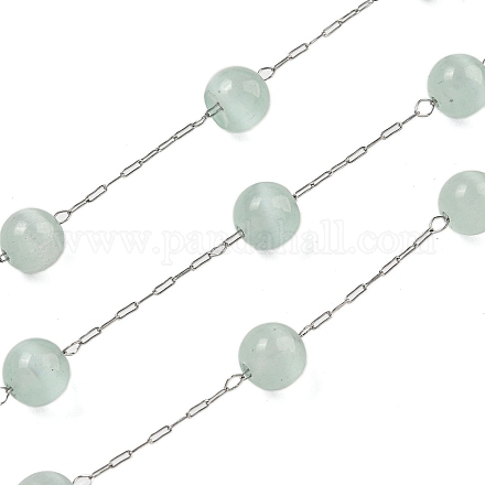 Нержавеющая сталь 304 со стеклянными звеньями «кошачий глаз» CHS-G038-08P-03-1