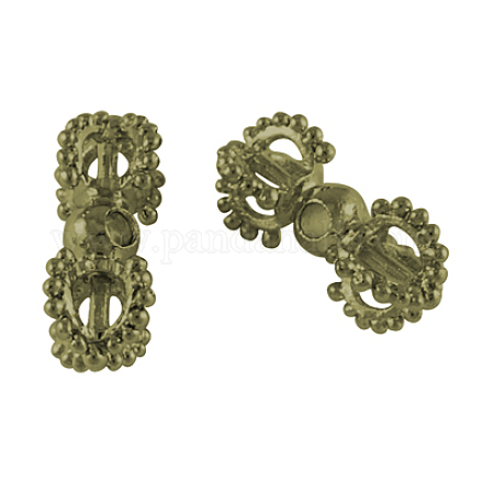 Tibetischen Stil Metalllegierung dorje Vajra buddhistischen Perlen für Schmuck machen X-PALLOY-S601-AB-LF-1