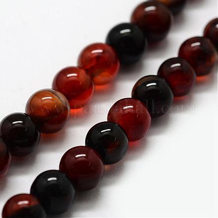 Natural Agate Beads Strands G-F417-07-6mm-1