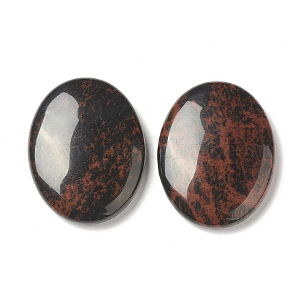 Natural Mahogany Obsidian Worry Stone for Anxiety Therapy G-B036-01L-1