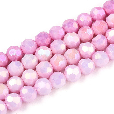 Антикоррозийные гальванические стеклянные бусины EGLA-T021-6mm-15-03-1