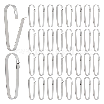 Фурнитура для застежки брелока из нержавеющей стали 304 STAS-WH0072-03P-1