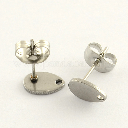 Accessoires de puces d'oreilles en 304 acier inoxydable STAS-R063-38-1
