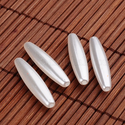 Abalorios de la perla de imitación de acrílico ovales OACR-O002-2530-1