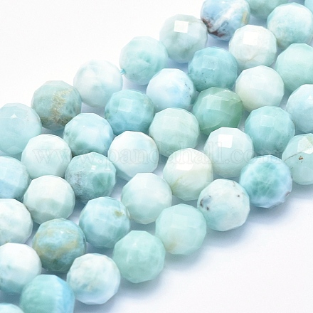 Chapelets de perles en larimar naturel G-K256-56-10mm-1