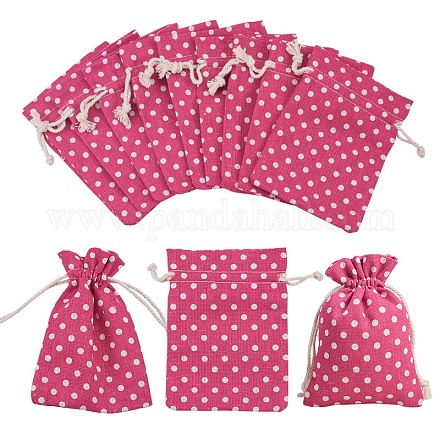 Printed Cotton Packing Pouches Drawstring Bags ABAG-T004-10x14-22A-1