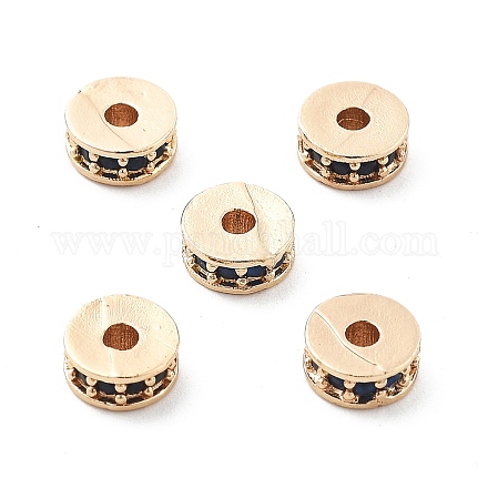 Латунные микро проложить кубического циркония бусы KK-R216-14KCG-03-1