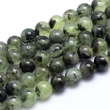 Chapelets de perles en préhnite naturelle G-K224-03-10mm-1