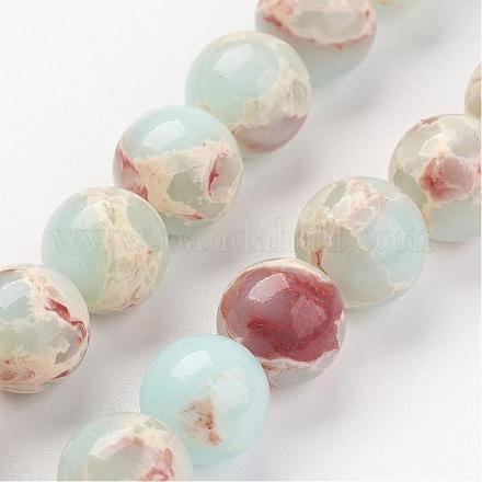 Synthetic Shoushan Stone Beads Strands G-N0311-01C-10mm-1