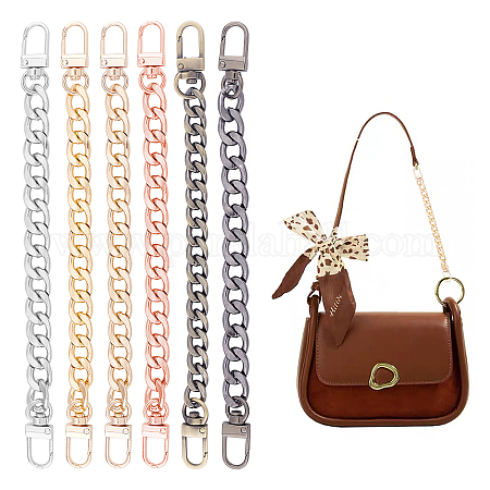 Shop WADORN 2Pcs 2 Style Aluminum & Iron Bag Curb Chains for Jewelry Making  - PandaHall Selected