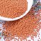 MIYUKI Round Rocailles Beads, Japanese Seed Beads, 11/0, (RR424) Opaque Orange Luster, 2x1.3mm, Hole: 0.8mm, about 50000pcs/pound