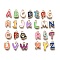Alloy Enamel Charms, Letter A~Z Charm, Golden, Mixed Color, 10~12.5x6.5~10x1.5mm, Hole: 1.2mm