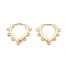 Brass Hoop Earrings Findings, Cadmium Free & Nickel Free & Lead Free, Real 18K Gold Plated, 17x17x2mm, Hole: 0.9~1mm, Pin: 1mm