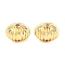 Brass Beads, Corrugated Rondelle, Rack Plating, Long-Lasting Plated, Lead Free & Cadmium Free, Real 18K Gold Plated, 12x8.5mm, Hole: 2.3mm