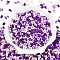Opaque Acrylic Beads, Peanut, Purple, 6.5x4x3mm, Hole: 1.5mm, about 199pcs/10g