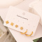 3 Pairs 304 Stainless Steel Earring Sets, Star & Ring & Sun, Golden, 6.24~12.1x2.51mm
