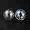 Handmade Two Holes Blown Glass Globe Beads, Round, for DIY Wish Bottle Pendants Glass Beads, Colorful, 20mm, Hole: 2.2mm