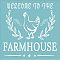 Self-Adhesive Silk Screen Printing Stencil, for Painting on Wood, DIY Decoration T-Shirt Fabric, Sky Blue, Chicken with WELCOME TO THE FARMHOUSE, Animal Pattern, 22x28cm
