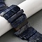 Natural Sodalite Beads Strands, Rectangle, Top Drilled, 22~60x6~14x6~9mm, Hole: 1.5~2mm, about 17~22pcs/strand, 7.48''~8.07''(19~20.5cm)