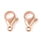 316 Surgical Stainless Steel Lobster Claw Clasps, Manual Polishing, Rose Gold, Rose Gold, 10x7mm, Hole: 1mm