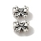 Tibetan Style Alloy Beads, Cadmium Free & Lead Free, Bowknot, Antique Silver, 11x13x5mm, Hole: 2mm, about 411pcs/1000g