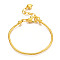 Brass European Style Bracelet Making, with Iron Extender Chain, Golden, 190x2.5mm