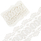 3 Yards Cotton Ribbon, Water Soluble Embroidery Lace, White, 4-7/8 inch(123mm)