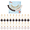 NBEADS 20 Pcs 0-9 Number Stitch Markers, 2 Colors Number Crochet Markers Alloy Enamel Locking Stitch Marker Stitch Needle Clip for Knitting Weaving Sewing Accessories Jewelry Making