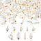 9 Sets 9 Style ABS Plastic Imitation Pearl Pendants, with Iron & Alloy Findings, Teardrop & Oval & Nuggets & Heart & Flat Round, Mixed Shapes, 15~30x7~19.5x4.5~11.5mm, Hole: 2.5~3mm, 10pcs/set, 1 set/style
