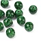 Handmade Lampwork Beads, Round, Sea Green, 12x11mm, Hole: 1.6~2mm