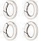 4Pcs 925 Thailand Sterling Silver Spring Gate Rings, Oval, Antique Silver, 10.5x7.5x2mm