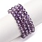 Cubic Zirconia Beads Strands, Faceted, Round, Purple, 4mm, Hole: 0.8mm, about 91pcs/strand, 14.3 inch(36.5cm)