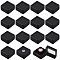70Pcs ABS Plastic Jewelry Gift Boxes, with Transparent Window and Sponge Inside, Square, Black, 2.95x2.95x1.6cm