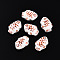 Handmade Porcelain Beads, Famille Rose Porcelain, Fish, White, 17.5~19.5x13~14x8~9mm, Hole: 1.6~2.5mm