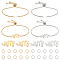 DIY Word Mom Link Slider Bracelet Making Kit, Including 304 Stainless steel Chain Bracelet Making & Pendants, Golden & Stainless Steel Color, 8Pcs/box