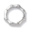 Rack Plating Brass Twister Clasps, Long-Lasting Plated, Lead Free & Cadmium Free, Bamboo, Platinum, 15.5x15.5x3mm