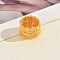 Multi-layer Line Circle Metal Finger Rings for Women, Golden, 14mm, Inner Diameter: 17mm