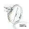 Fashionable Unisex Brass Micro Pave Clear Cubic Zirconia Solitaire Ring, Adjustable Rings, Platinum, Inner Diameter: 17mm