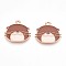Alloy Enamel Pendants, Lead Free & Cadmium Free, Otter Shape Charms, Golden, Sienna, 18x20x1.2mm, Hole: 1.6mm
