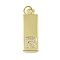 Brass Micro Pave Clear Cubic Zirconia Pendants, Real 18K Gold Plated, Rectangle, Letter R, 23.5x7.5x2mm, Hole: 3mm