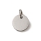 Non-Tarnish 304 Stainless Steel Charms, with Jump Ring, Flat Round Charm, Stainless Steel Color, 10x1.5mm, Hole: 3.7mm