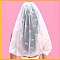 Bowknot Polyester Mesh Bridal Veils, for Women Wedding Party Decorations, with Plastic Comb, White, 540x380x10mm