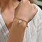 Elegant 201 Stainless Steel & Imitation Pearl Women's Chain Bracelets, Brass Cable Chain Bracelets, Real 18K Gold Plated