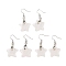 Natutal Quartz Crystal Dangle Earrings, with Rack Plating Brass Earring Hooks, Lead Free & Cadmium Free, Star, 44x22.5mm
