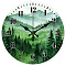 MDF Printed Wall Clock, for Home Living Room Bedroom Decoration, Flat Round, Tree, 300mm