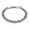 Tarnish Resistant Vacuum Plating 201 Stainless Steel Mariner Hollow Cross Link Chain Bracelets, with 304 Stainless Steel Clasps, Stainless Steel Color, 8-3/4 inch(22.3cm)