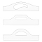 DICOSMETIC 3Pcs Handle Template Cutting Board 3 Styles Templates for Woodworking Acrylic Router Templates for DIY Kitchen Craft